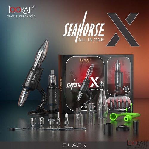 Lookah Seahorse X Multifunctional Concentrate Vaporizer Kit Black