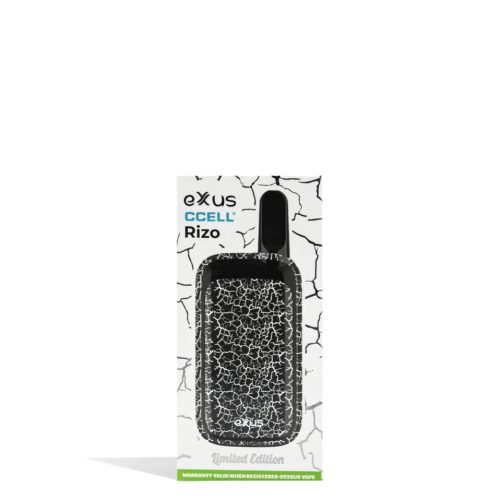 exxus rizo cartridge vaporizer black white crackle packaging